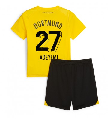 Borussia Dortmund Karim Adeyemi #27 Hemmaställ Barn 2023-24 Kortärmad (+ Korta byxor)